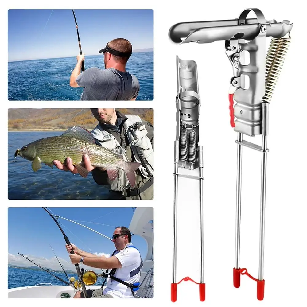 

1Pcs Stainless Steel Automatic Fishing Rod Holder Adjustable Spring Folding Fishing Rack Tool Fishing Bracket