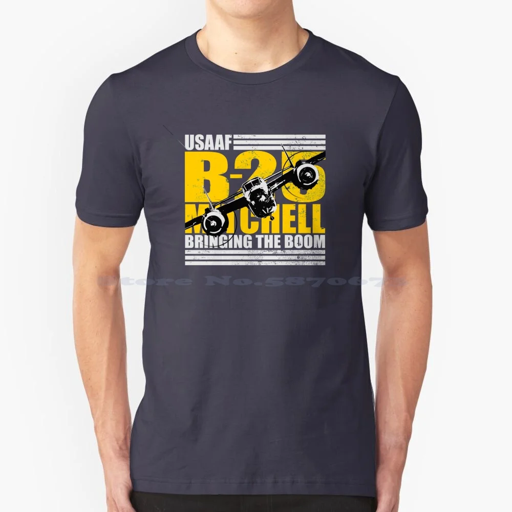 B-25 Mitchell T Shirt 100% Cotton Tee Usaaf 2 Ww2 1940s Americana B25 Mitchell European Theater Airplane Aviation Enthusiasts