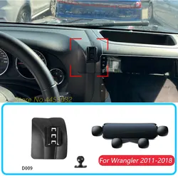 Car Phone Holder For JEEP Wrangler 2011-2018 Gravity Stand Mount Support Horizontal GPS Mobile Bracket Accessories With Base