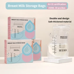 30/60Pieces Breast Milk Storage Bag Baby Snack Fruit Sealing Bag Double Layer Safety Material Outdoor Portability CE Certificate