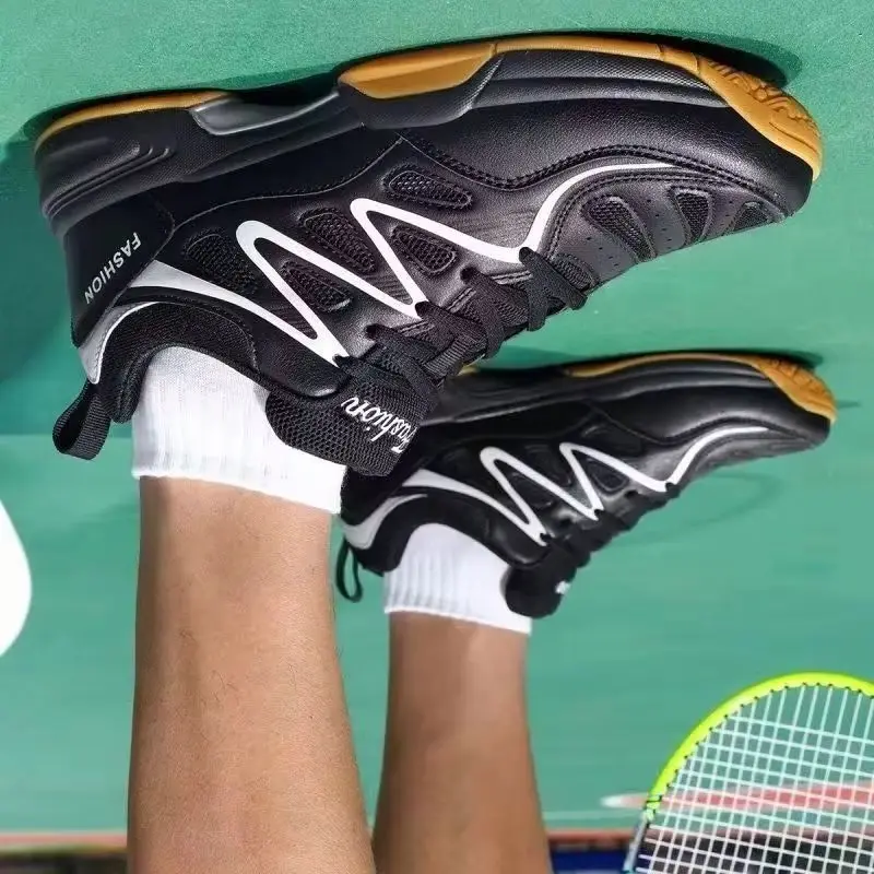 

2026 Hot Sale Badminton Shoes For Mens Comfortable Indoor Court Shoes Men Non-Slip Tennis Shoes Man Unisex Table Tennis Shoe