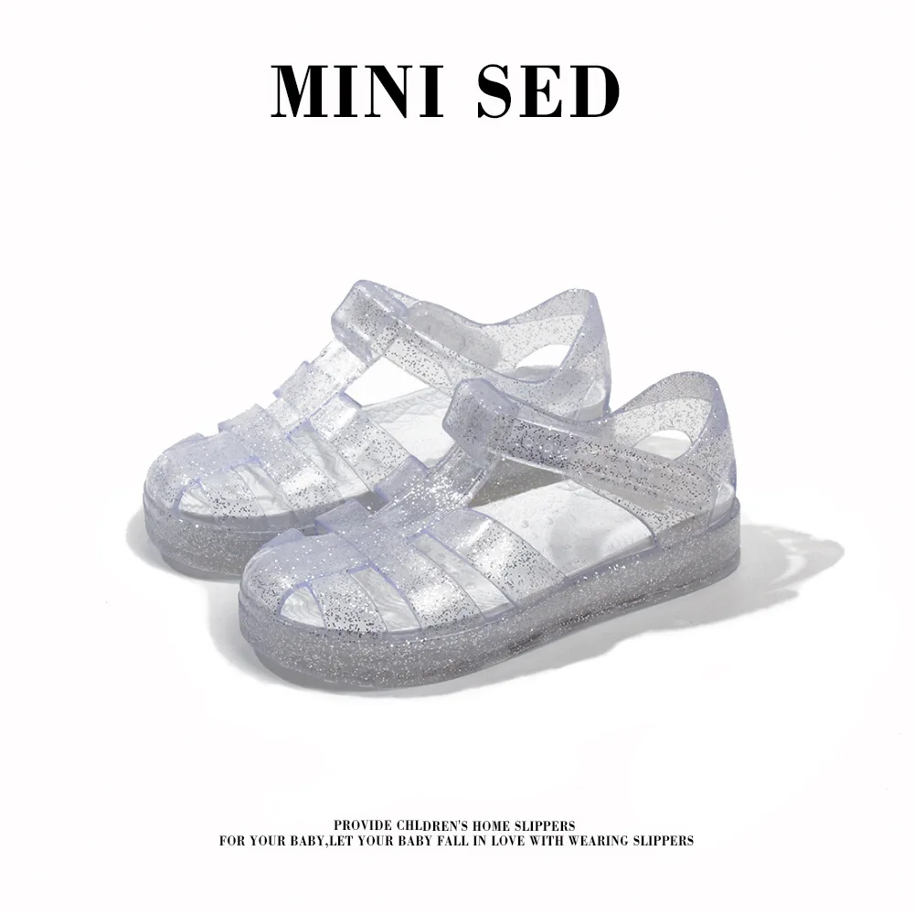 Girls' and boys' sandals, children's Roman shoes, jelly children's shoes, perforated shoes, beach sandals, jelly shoes - view 6