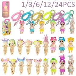 1/3/6/24PCS Sonny Angel Blind Box Hippers Dreaming Candy Store Series Figures Ornaments Dolls Children Keychain Christmas Gifts