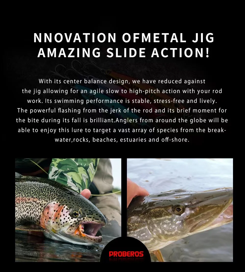 Hot Metal Jig Angelköder Gewichte 10g-60g Trolling Harter Köder Bass Angelköder Tackle Forelle Jigging Köder Jigs Salzwasserköder – Detail 4