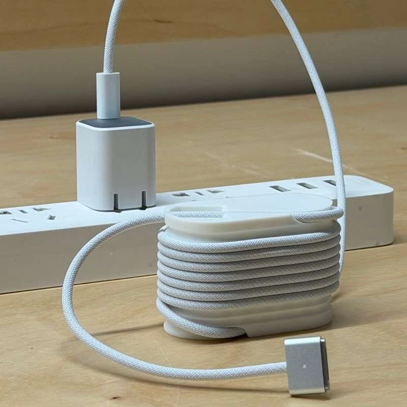 Portable Cable Winder Cord Storage Organizer Compact Wire Holder Fit For Macbook Magsafe 3 Charging Cable Travel Desk Use