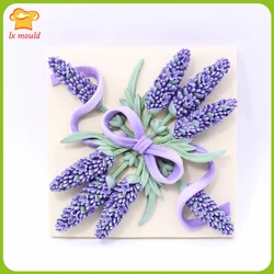 Lavender Silicone Fondant Cake Topper Mold Wax Soap Aromatherapy Plaster Mould Chocolate Sugarcraft Cake Decorating Baking Tools