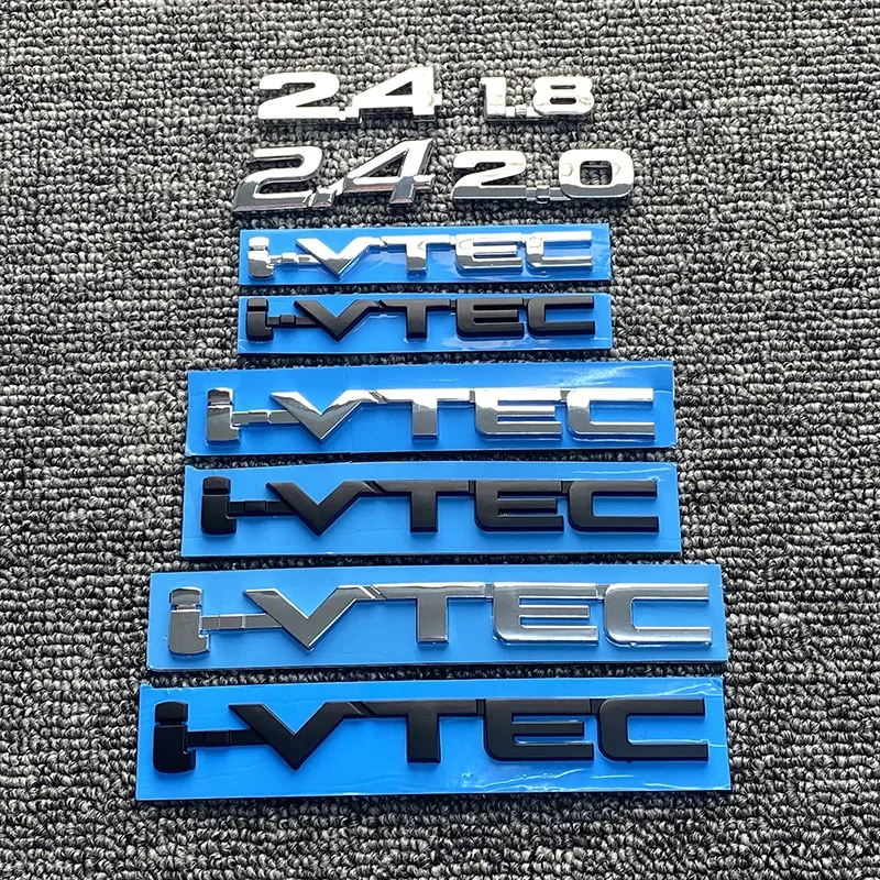 Car Letters Rear Trunk Badge iVTEC Logo I VTEC Sticker 3D For Honda City Civic Accord Jazz CRV Accessories