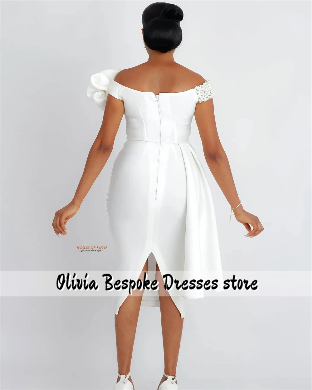 Impeccable Off The Shoulder Wedding Dresses For Brides 2025 Beads Pearls Mermaid Aso Ebi African Reception Gowns Customized