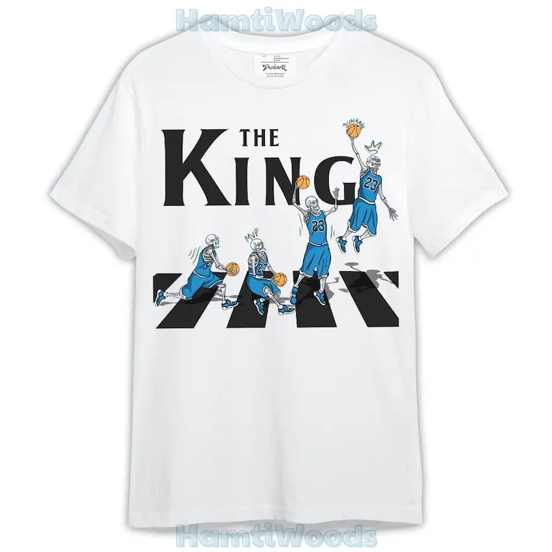 Powder Blue 9s Shirt, The King Basketball Shirt Outfit 0605 TCD