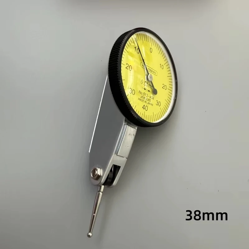Original Japan 513-404 CNC Micrometer Lever Dial Indicator 0.01mm Resolution 0-0.8mm Anti-Magnetic Precision Measuring Gauge