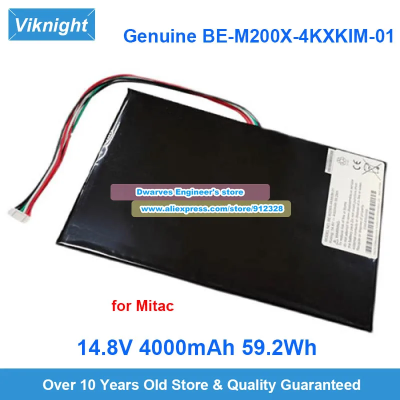 

Оригинальный аккумулятор BE-M200X-4KXKIM-01 для Mitac 300136309 338040000068 RS1909025, аккумуляторная батарея 14,8 В, 4000 мАч, 59,2 Втч