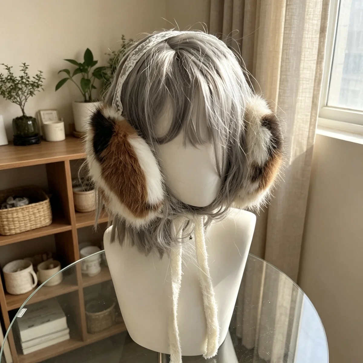 Spicy girl Y2K Leopard Print Polka Dot Plush Earmuffs Cycling Antifreeze Warm Coldproof Ear Covers Outdoor Fashion Headwear