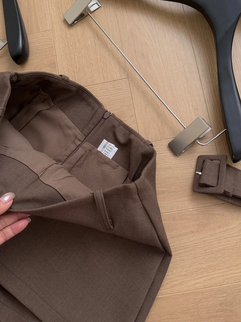 Sexy f Skirt Suit with Belt High Waist Anti-Light Design Women's Faionable New Chinese Sle Wide Waisand Skirt