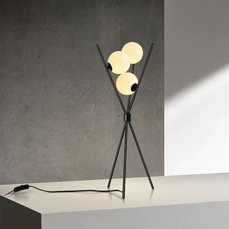 Nordic Modern Minimalist LED Living Room Coffee Shop Bedroom Bedside Lamp Tripod Lamp Loft Study Decoration Floor Lamp