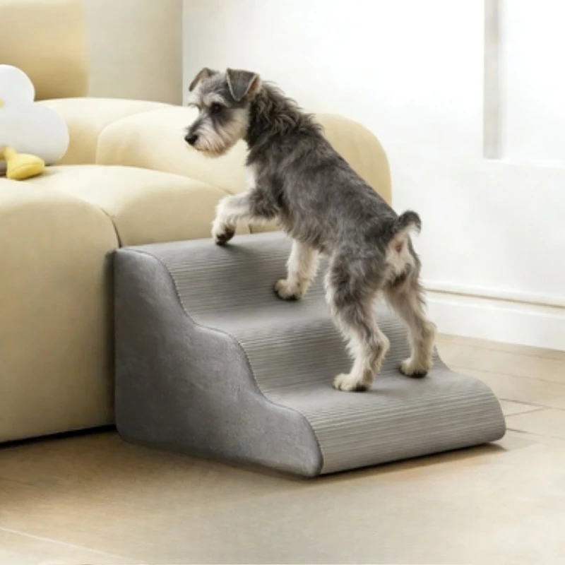 Pet 3 Steps High Density Foam Dog Secure Stairs Ramps Non-Slip Pet Steps for Older Dogs Pet with Joint Pain Sofa Bed Ladder view 2