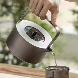 Keith Camping Cookware Titanium Kettle 0.95 L Bacteriostatic Dinnerware Outdoor Hiking Travel Camping Tableware Water Teapot