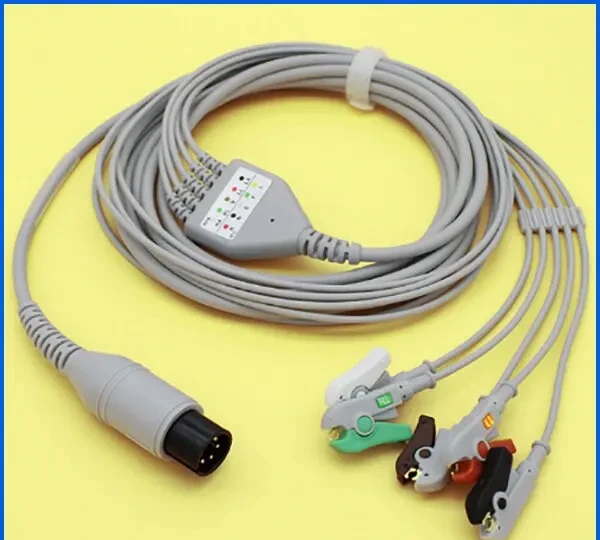 Compatible New /Goldway/Edan/Contec/Datascope  Machine the one-piece 5 lead cable and snap leadwire