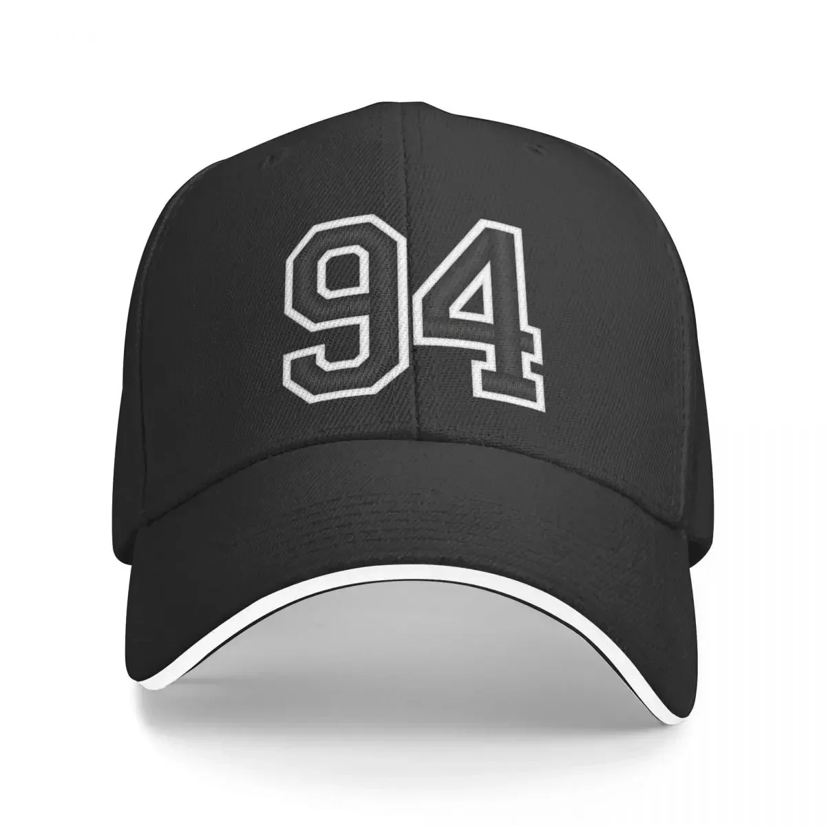 

94 Black Jersey Sports Number ninety-four Football 94 Baseball Cap New In The Hat Thermal Visor Mens Women's