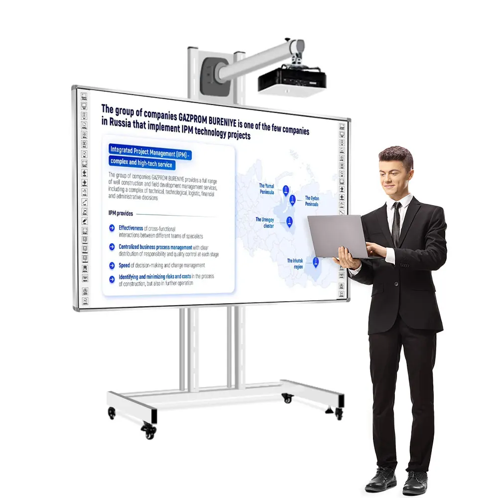 All-In-One Interactive Panel Meeting Smart Electronic Whiteboard Electronic Digital Tableau Blanc White Board For Conference