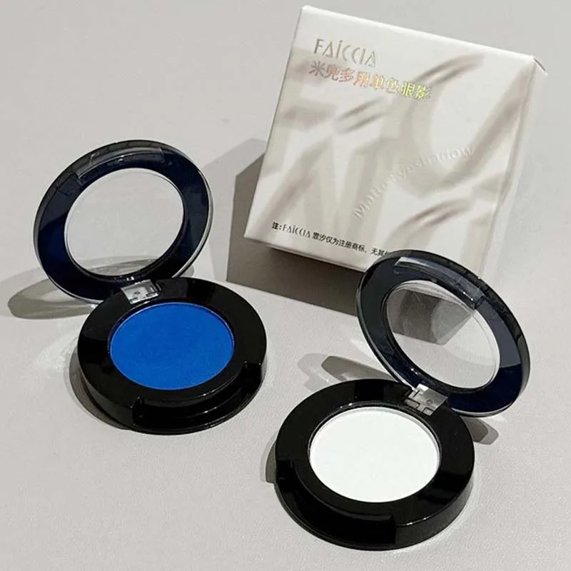 Black and Red Combination Eye Shadow Set Punk Goth Smoke Style Matte White and Blue Eye Shadow Set Eye Makeup Cosmetics 2pcs/set
