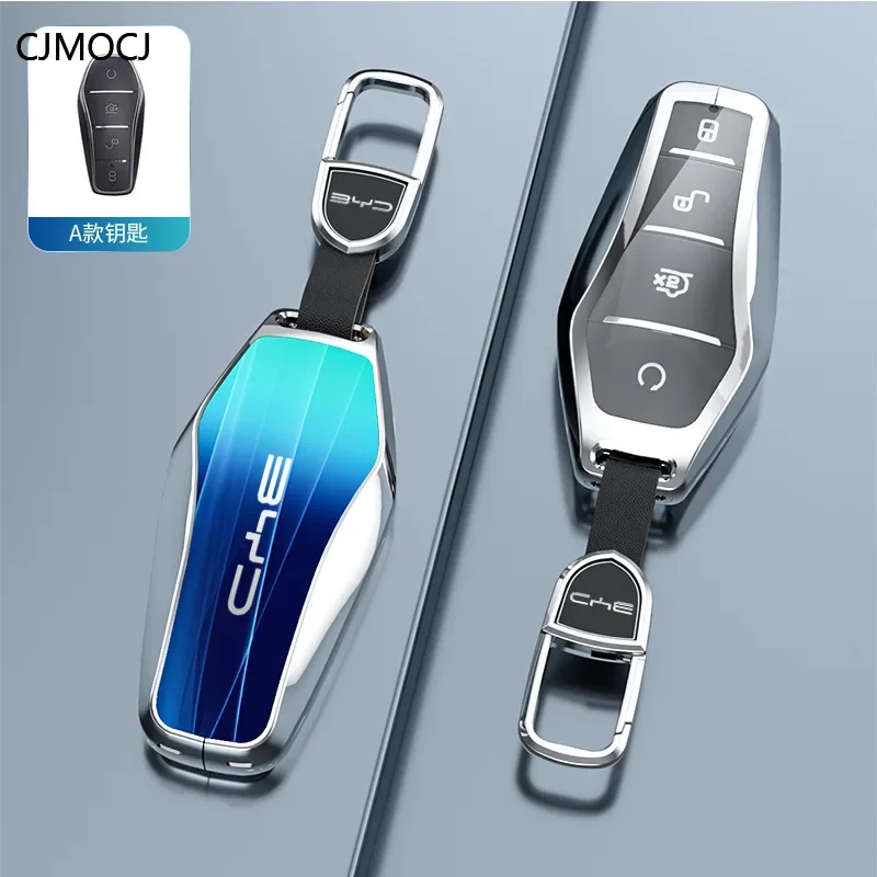 سبائك الزنك سيارة مفتاح القضية غطاء حامل مفتاح شل مشبك ل BYD تشين L/Seal 06/Yuan UP/Seagull/E2/Dolphin/Qin Plus/Seal/Han