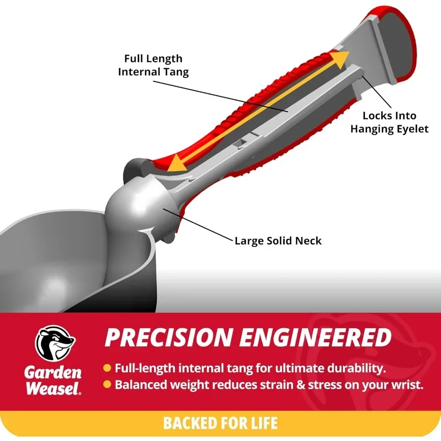 Cuchara para suelo de alta resistencia, herramienta de excavación grande para plantar en jardines, transporte de suelo, jardineros y paisajismo