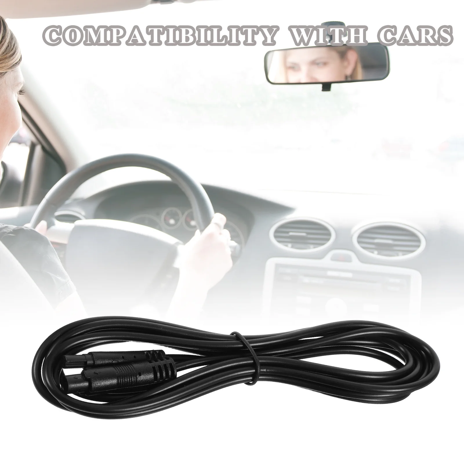 

4-Pin Car Backup Camera Wire Extension Cable for Reverse Camera Input Dashcam Accessories Reliable Signal Transmission