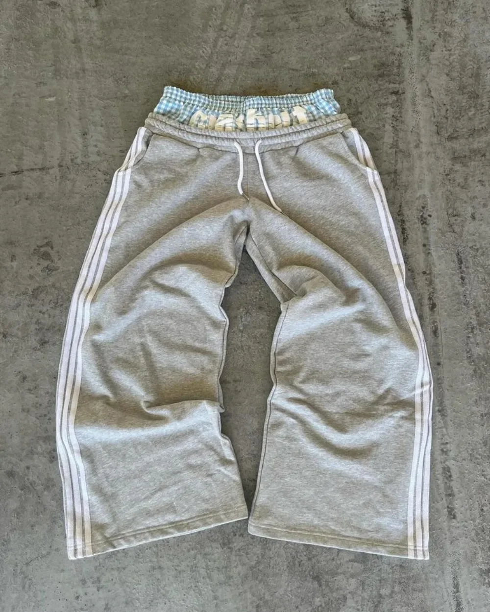 Calça casual listrada simples para homens e mulheres, calça reta Harajuku, de cintura alta moletom solto Hip Hop, moda retrô Y2K, 2024