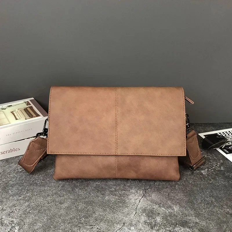 Fashion Men Crossbody Bag Casual Large-capacity Envelope bag Shoulder Messenger Bags Men Solid PU Leather Crossbody Shoulder 가방