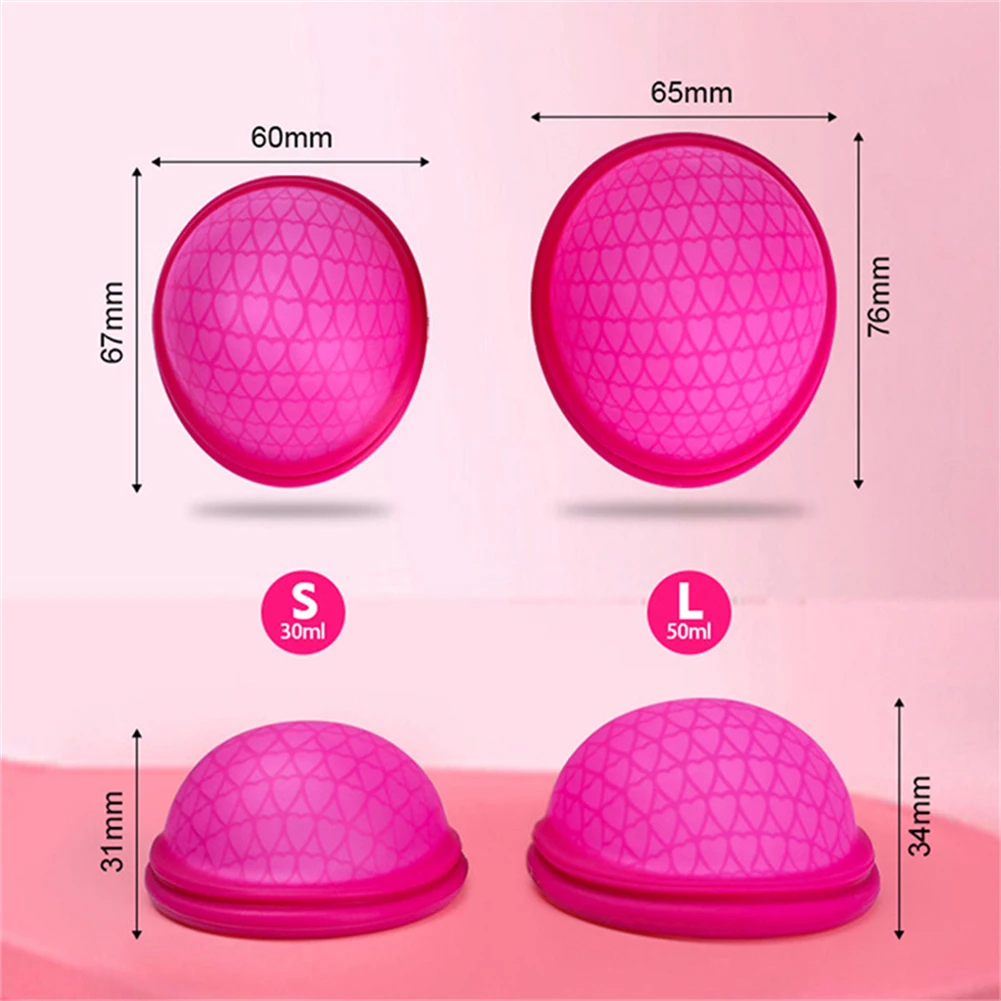 Menstrual Disc For Women Feminine Lady Menstrual Disc With Tail Flat-fit Design Extra-Thin Sterilizing Silicone Cup Red Purple