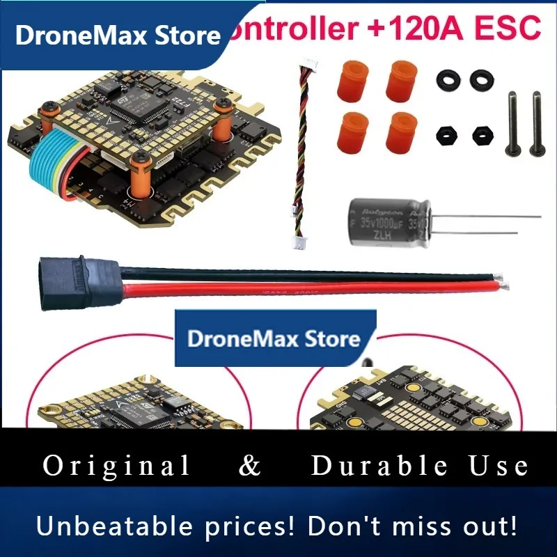 DroMaDAKEFPV F722 Flight Control FC 3-12S 100A 120A 4in1 ESC F722 STACK 30x30mm ICM42688 Gyro For Remote Control FPV Racing Dr