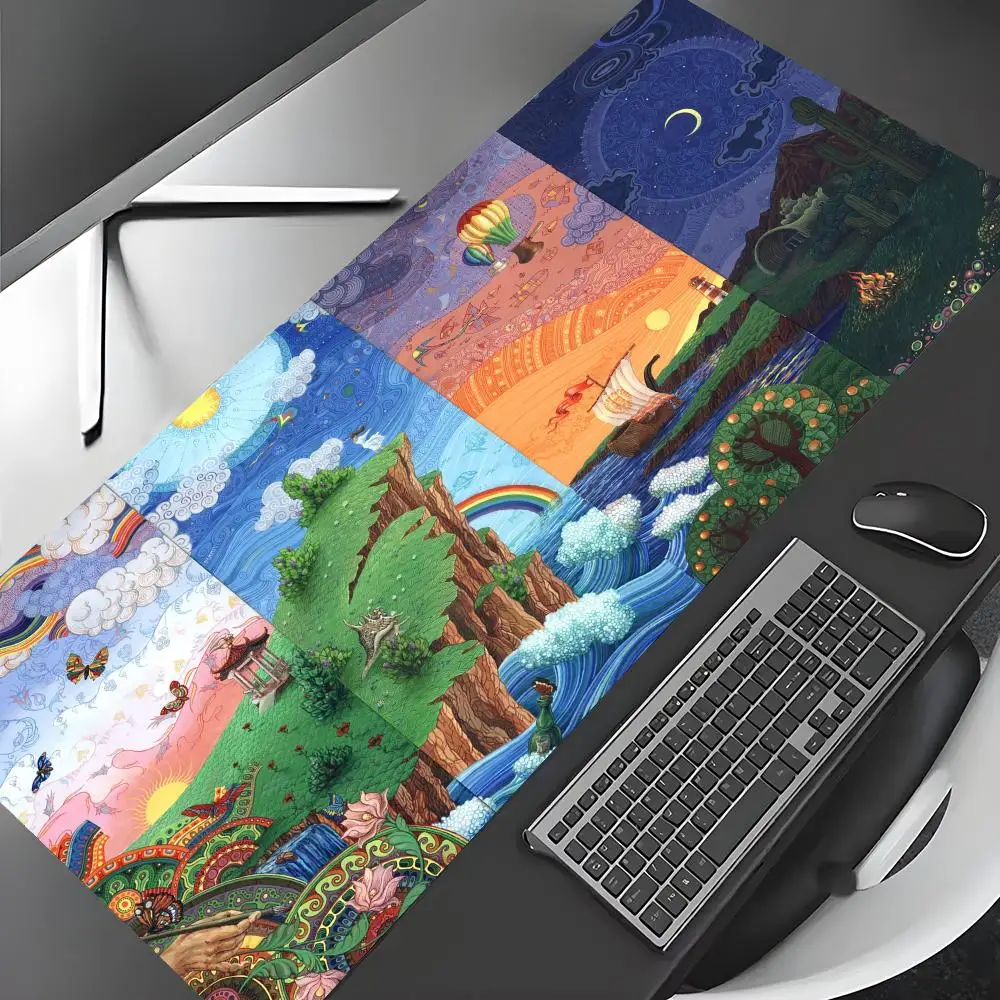

Window of Time Art Design anime Mouse Pad Desk Mat Gaming mat gamer pc accessories rubber anti-slip keypad expansion mousepad