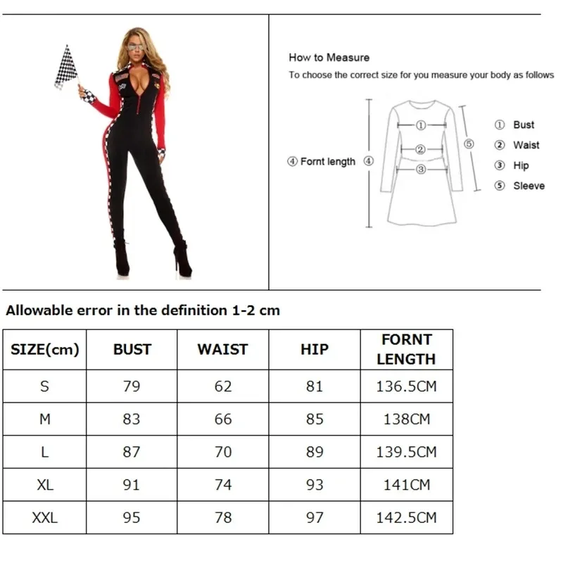 سيدة المتسابق فتاة الزي زي وقفاز كرنفال Moter سباق المشجع موحدة تأثيري فستان حفلة تنكرية هالوين حجم كبير
