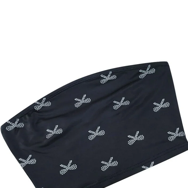 BWQ Retro Strikpatroon Zwart Slanke Vest Rok Off-the-shoulder Jurk Vrouwelijke 2-delige Set Zomer Tee Cami Y2K Mode Street Wear