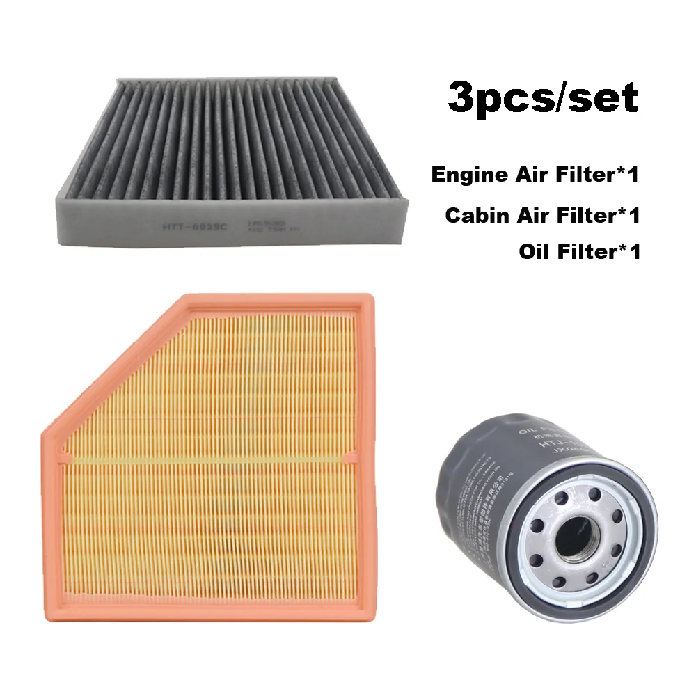 

3pcs/Set Cabin Air Oil Filter For GEELY EMGRAND SS11 1.5L Saloon 2021 2022 2023 Car Engine Cleaner Maintenance Kit 2032074200