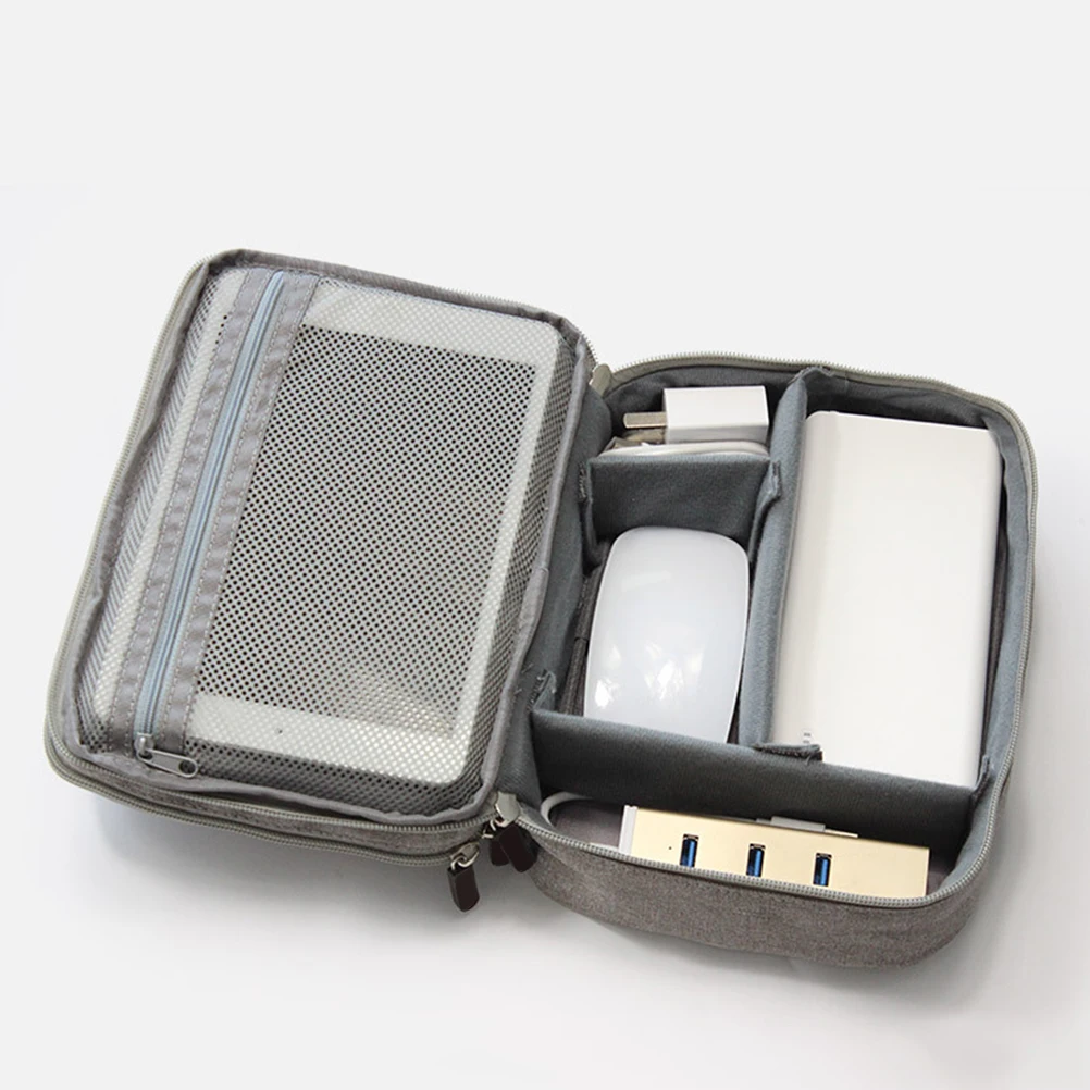 

Travel Storage Bag For Data Cables Power Banks Small Electronics Organizer Lightweight Scratch Resistant Portable Digital