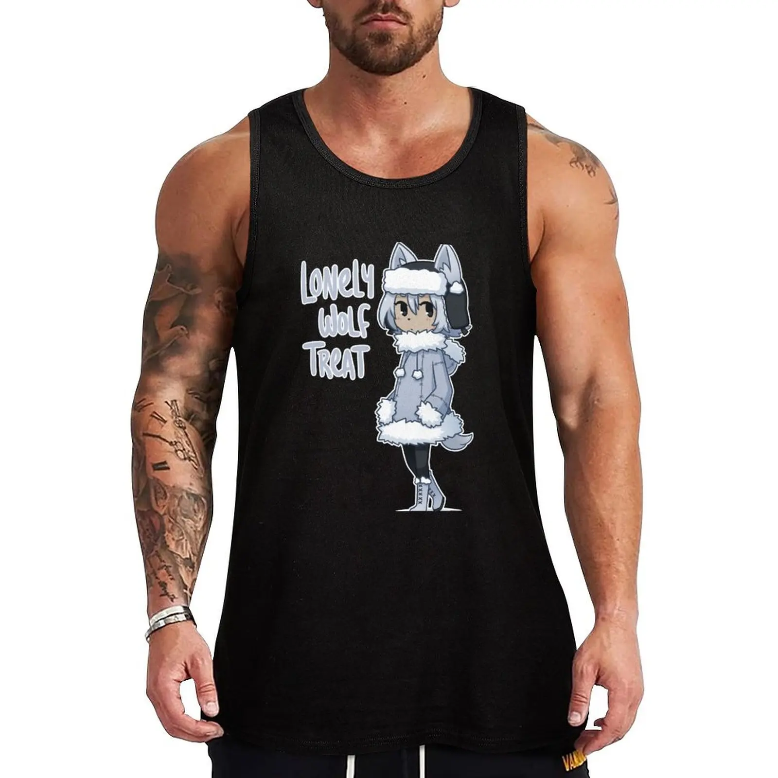 Lonely Wolf Treat Tank Top Men's fitness t-shirt Men's gym t-shirt muscle t-shirt