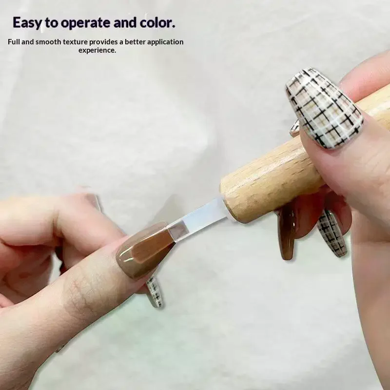 /JCS/One Set Disposable Dip Replacement Brush Mini Nail Polish Replacement Brush Replacement Liquid Soft Bristles Flat Brush Pe