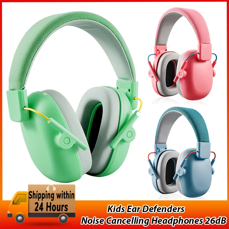 

Kids Ear Defenders-Noise Cancelling Headphones 26dB Ear Protection Earmuffs Hearing Protectors for Age 6 Months to 14 Years