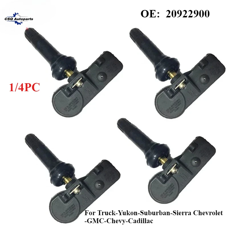

20922900 1/4PCS TPMS Tire Pressure Monitoring Sensor For Truck-Yukon-Suburban-Sierra Chevrolet-GMC-Chevy-Cadillac NEW