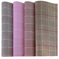 30x132cm Roll Gingham Pattern Faux Synthetic PU Leatherette Leather Fabric For Bag Handbags Gift Boxes DIY BH435