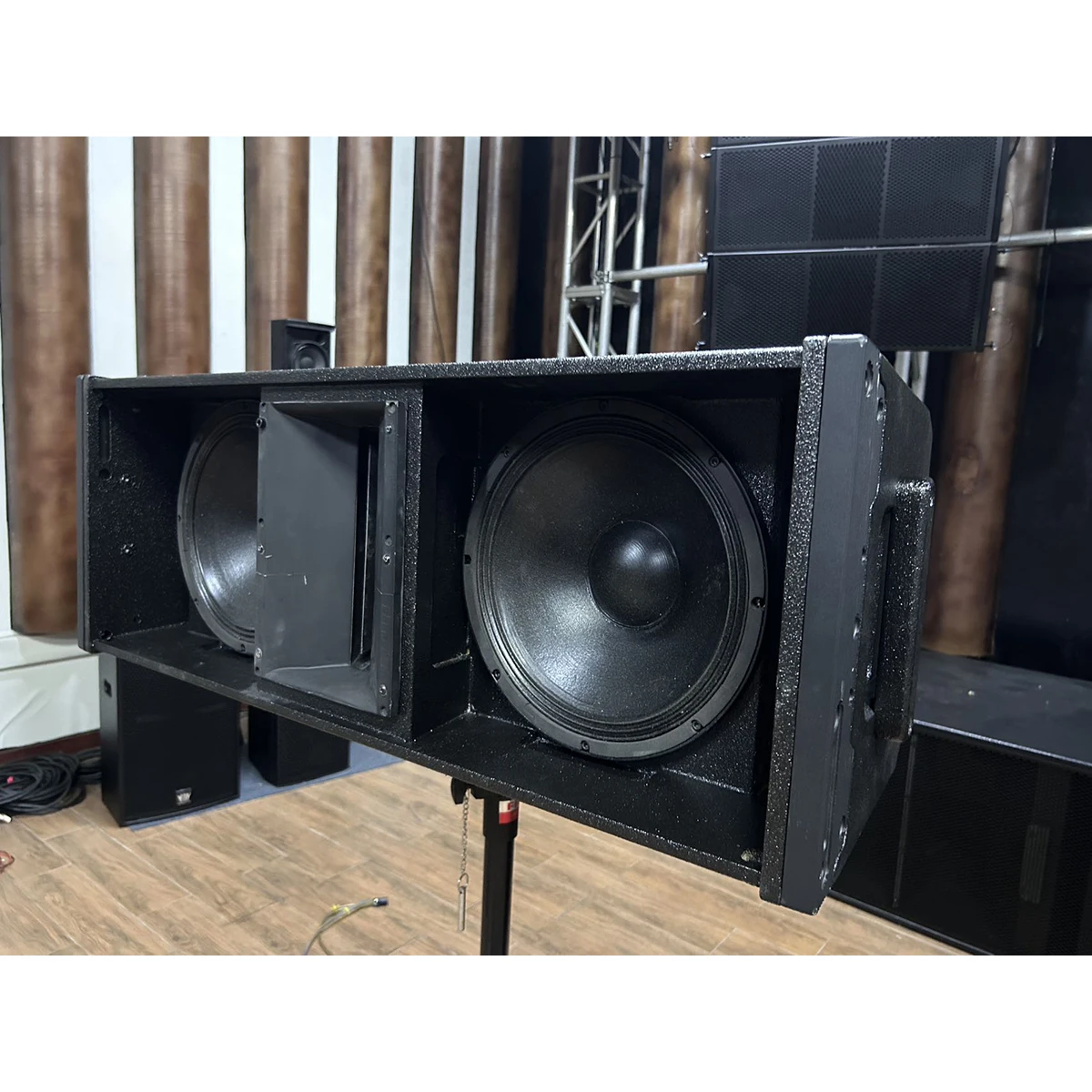 dual 12 inch 2 ways line array speaker professional sound system professional audio