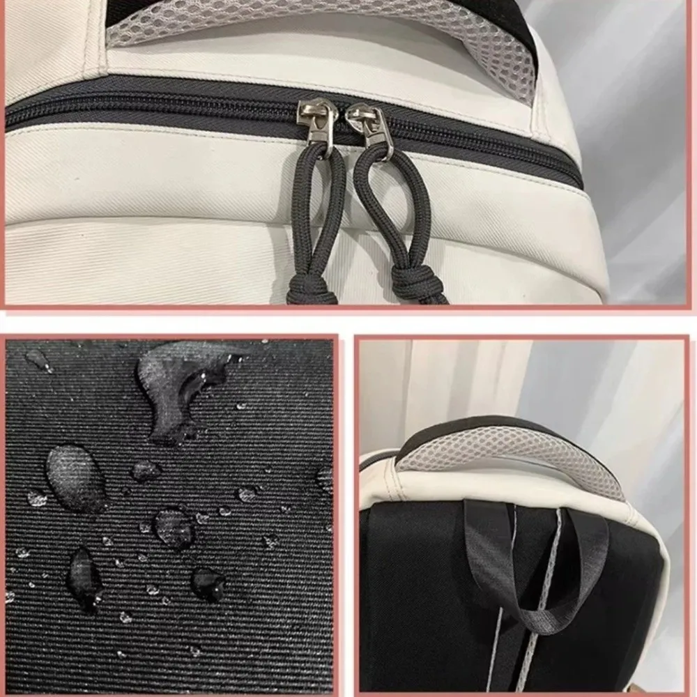 Lightweight School Backpack Waterproof High Aesthetic Double Shoulder Bag College Style Large Capacity Computer Bag