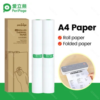 Peripage Thermal A4 Papier für a40 Drucker schnell trocknende Langzeit lagerung Endlos papierrolle Faltpapier Druck Transfer papier