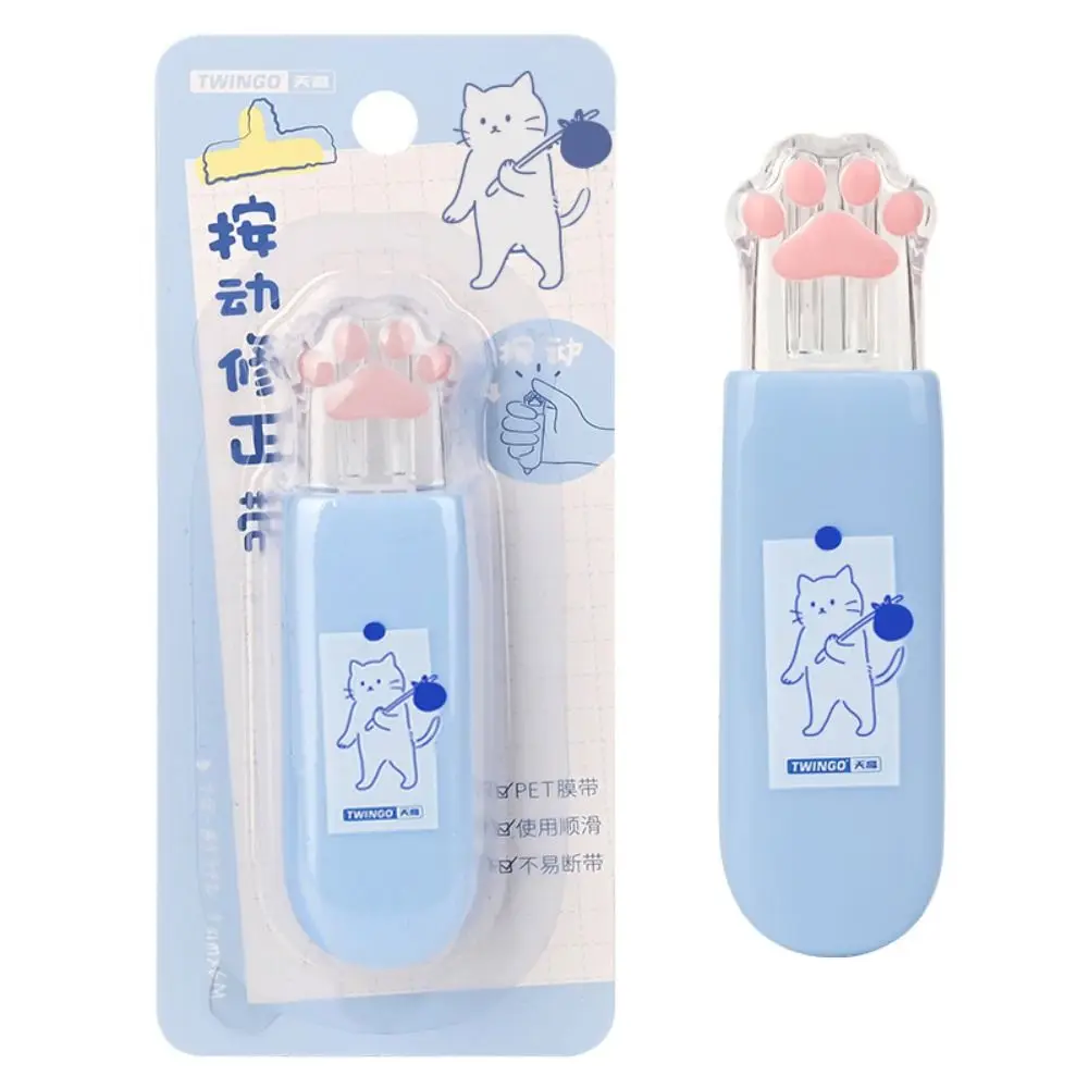 Kattenpoot Correctie Tape 5Mm * 6M Creatieve Cartoon Koreaanse Kawaii Draagbare White Out Corrector Briefpapier Studenten