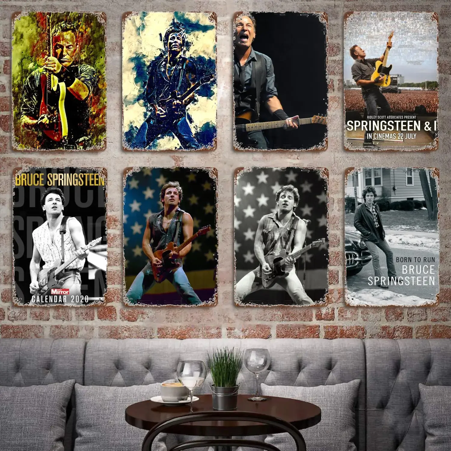 Bruce Springsteen metal Decor Poster Vintage Tin Sign Metal Sign Decorative Plaque for Pub Bar Man Cave Club Wall Decoration