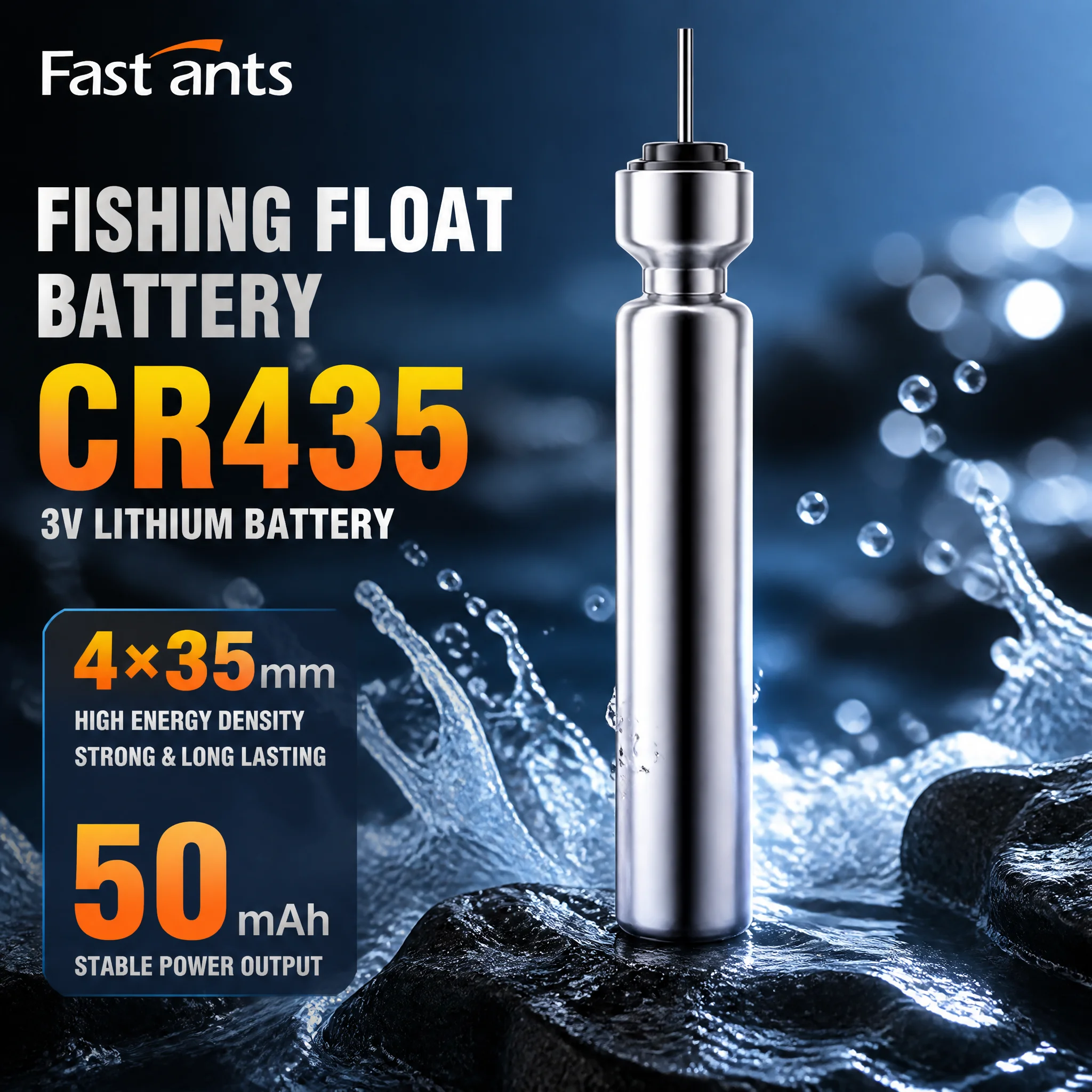 CR435 3V Lithium Cell Durable Pin Battery for Electronic Fishing Float LED Lighted Bobber Night Fishing Accessories