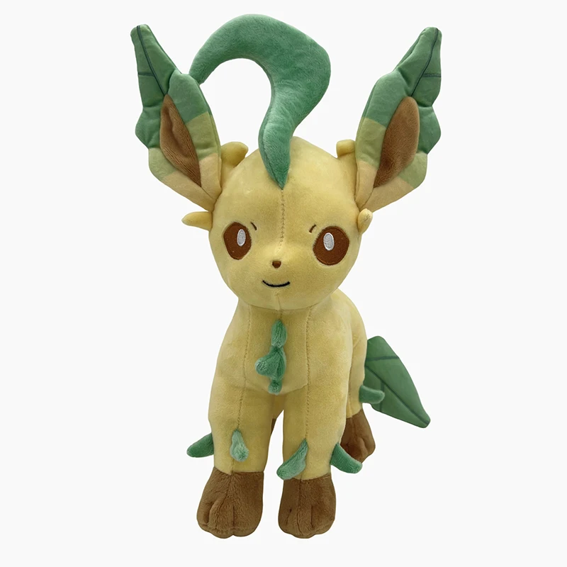 28cm pokemon leafeon brinquedos de pelúcia grande anime boneca bonito travesseiro eevee pokémon plushie aniversário presente de pelúcia para crianças natal