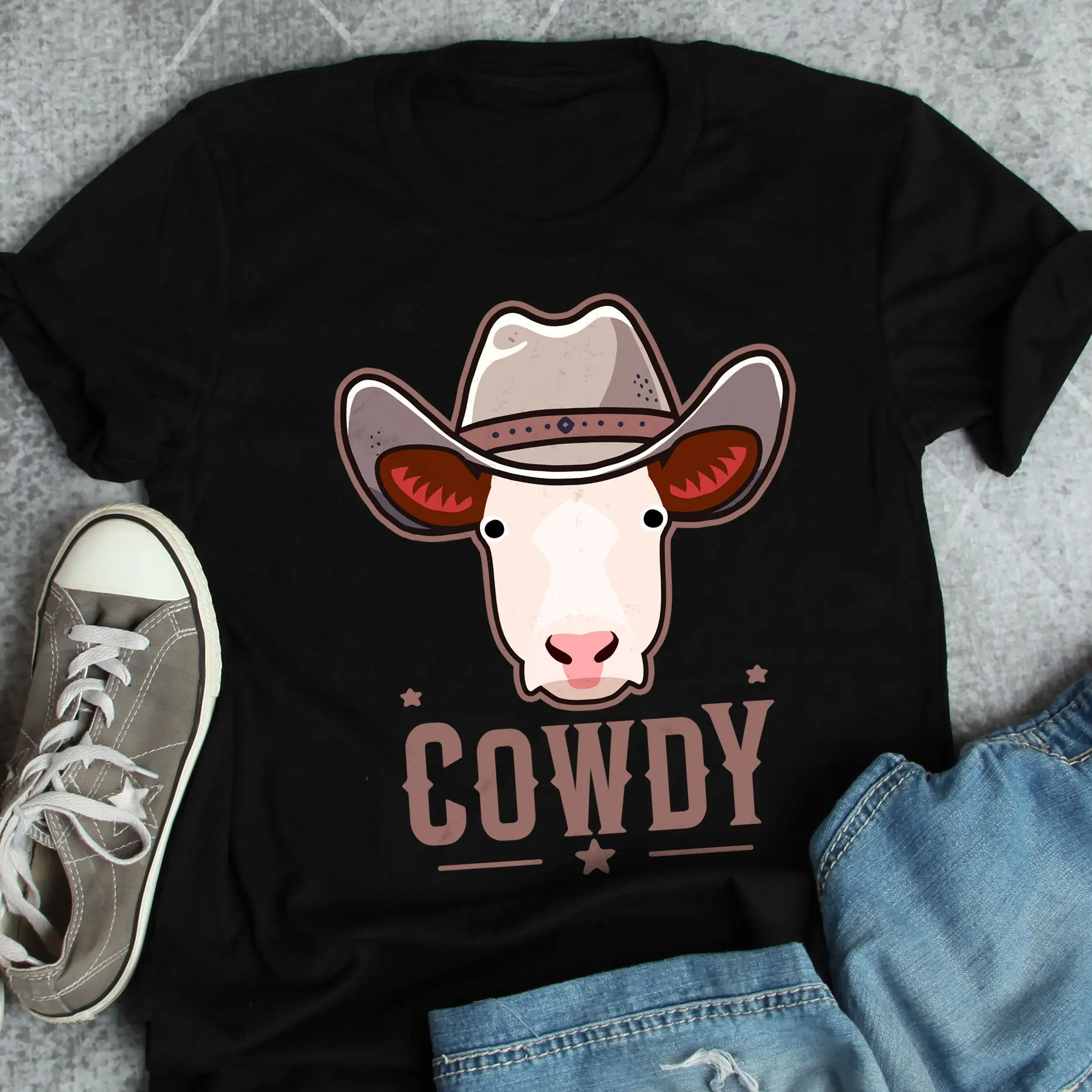 Hereford Cow T Shirt Funny Cowboy Lover Cowdy Cute Howdy Western Texas Meme Farm Farmer Rancher Homestead