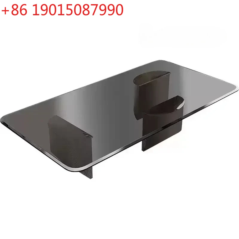 

Легкий роскошный итальянский минималистичный прямоугольный журнальный столик из закаленного стекла, современная простая гостиная, высокий смысл